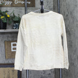 Peace Love World French Terry Long Sleeve Sweatshirt Pristine Brown Multi 2XS