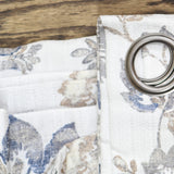 Max Blackout Print Grommet Blackout Single Curtain Panel Navy / Gray 50x95