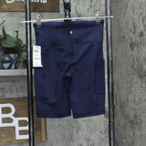 ID Ideology Womens Petite Compression High-Rise 10" Bike Shorts Navy Blue PP