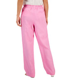 Charter Club Womens Luxury Pull-On Linen Elastic Waist Pants Bubble Bath Pink XL