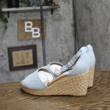 Style & Co Espadrille Wedge Sandals with Ankle Strap 10004896400 Dream Blue 9W