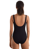 Mimi Flamingo Womens Lido Rib Harper One Piece Swimsuit 900050618 Black 10