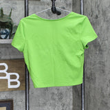 Wild Fable Women's Short Sleeve V-Neck Cropped T-Shirt 83873564