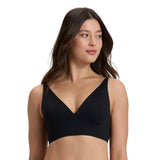 Auden Womens Luxury Collection Removeable Pad Longline Plunge Bralette Black XL