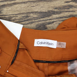 Calvin Klein Womens Whitney Wide-Leg Work Wear Dress Pants Tera Orange Brown 8