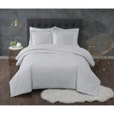 Truly Calm Polyester Lightweight 3-Piece Duvet Set 80263656 Gray Full / Queen