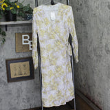 Tinsel Midi Snake Print Balloon Sleeve Wrap Dress MYPD017541 Gray Multi PXL