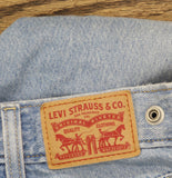 Levi's Womens Cinch Barrel High Rise Straight Leg Jeans Light Blue 25x31