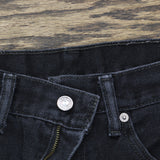 Levi's Distressed Upcycle Straight Leg 505 Jeans Black Wash See Measurements