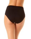 Anne Cole Womens High Waist to Fold Over Shirred Bikini Bottom MYMB36001 Black M