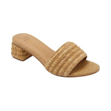 A New Day Womens Fay Heels Block Heel Raffia Sandals 94834805 Natural Brown 8M