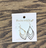 Periwinkle By Barlow Womens Dangly Fishback Tear Drop Earrings Silver Gray 1.75"