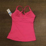 Anne Cole Womens Surplice Underwire Tankini Top Swim Pink Glow 32DD / 34D