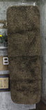 Garland Rug Rectangle Rounded Edge Fuzzy Bath Mat Rug Brown 22x64