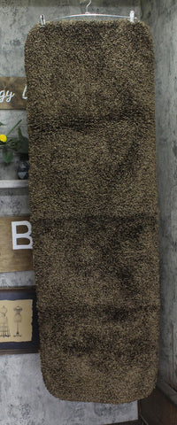 Garland Rug Rectangle Rounded Edge Fuzzy Bath Mat Rug Brown 22x64