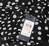 Tommy Hilfiger Womens Chiffon Polka-Dot Midi Dress Black / Cream 10
