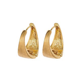 Universal Thread Womens Fashion Graduated Hoop Huggie Earrings Gold Yellow 1"