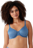 Wacoal Womens Inside Job Unlined Underwire Bra 855345 Coronet Blue 34D