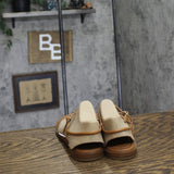 Tommy Hilfiger Womens Taras Strappy Flats Sandals Medium Natural Brown 7.5M