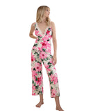 Linea Donatella Womens Zandra Cropped Pajama Top ZDR145 White Multi S