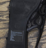 A New Day Womens London Lace Sling Back Bow Flats 94303525 Black 8M