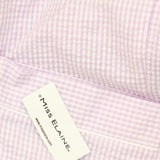Miss Elaine Womens Robe, Pockets and Zipper Lilac Purple / White Check S