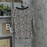 Ny Collection Petite 3/4 Sleeve with Combo Bands and Front Cutout Top PCKU0515P