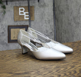 Easy Street Womens Moonlight Dress Pump Evening Heels Silver Satin Gray 8M