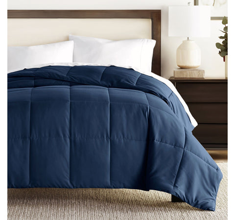 Ienjoy Lightweight Premium Down-Alternative Comforter Navy Blue Full / Queen