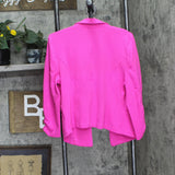 Bar III Womens Petite 3/4-Sleeve Shawl-Collar Blazer Jacket Pinkadelic Pink PL