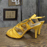 Nine West Womens Vintage Snakwe Skin Stiletto Heels 1673d5f245b57c Yellow 6.5M