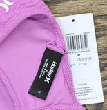 Hurley Womens Textured Wave Scrunch Bralette Bikini Top HU009T5 Orchid Purple M