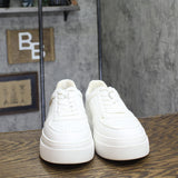Steve Madden Faux Leather Lifestyle Casual Low Top Lace Sneaker White 9.5M