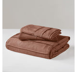 510 Design Porter Soft Wash Pleated 3-Piece Duvet Cover Set Clay Orange Queen