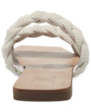 INC International Concepts Womens Petria Two-Band Flat Sandals White Pearl 10M