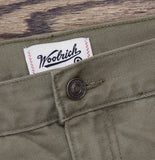 Woolrich X TGT Mid-Rise Straight Fit Cargo Twill Jeans Pants Olive Green 40x32