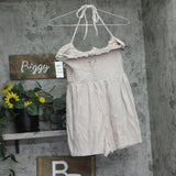 Bar III Womens Terry Cloth Halter Romper 100152040 Naturally Nude Brown M