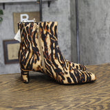 A New Day Womens Tigris Boots Block Heel Bootie 94568627 Tiger Print 7.5M