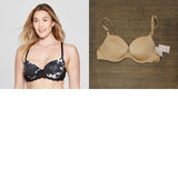 Auden Women's Daydream Light Lift Lace Demi T-Shirt Push Up Bra 628PE
