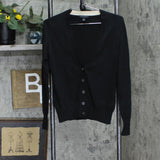 Banana Republic Womens Stretch 5 Button Unlined Cardigan Sweater Black S
