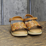 Sugar Toddler Girls Ainslie Open Toe Embellished Sandals AINSLIE R Tan Brown 7T