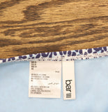 Bar III Womens On The Prowl High Leg Bikini Swim Bottom Blue Leopard M