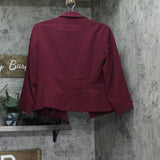 Kasper Womens Stretch-Crepe Shawl-Collar Blazer Jacket 10914849 Shiraz Red 4