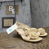 A New Day Womens Esme Floral Crochet Kitten Heels 92979007 Tan Brown 9.5M