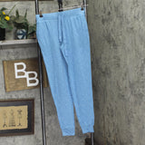 Roudelain Womens V-Neck T-Shirt & Jogger Pants Pajama Set Niagara Blue S