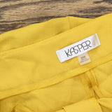 Kasper Womens Plus Size Fly Front Slim Pants 10902147 Butterscotch Yellow 20W