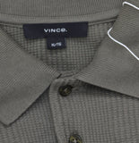 Vince Short Sleeve Variegated Texture Polo Shirt M03659768A Dome Green XL