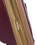 London Fog Check-in Expandable Spinner Suitcase Hard Shell Merlot Red 31.5"