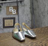 Michael Michael Kors Womens Darrington Slingback Flats 40F4DTFP1M Silver Gray 9M