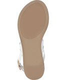 Journee Collection Womens Dual Strap Open-Toe Sandal LAVINE-SANDAL White 6.5M